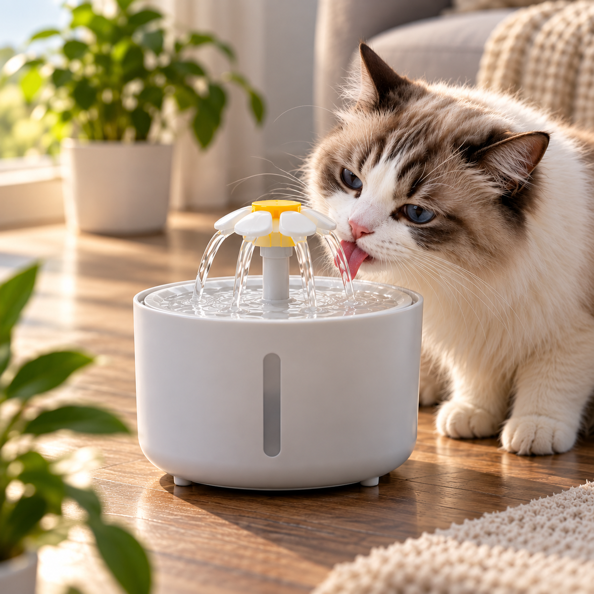 Fuente de agua para mascotas con filtro automático, USB, eléctrica y silenciosa para gatos.
